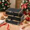 10 Pack Black Gift Boxes with Gold Trim and Lids, 10.6 x 7.8 x 3.1 Inches – Luxury Bridesmaid Proposal Boxes for Weddings, Baby Showers, Birthdays, and Presents (Black)